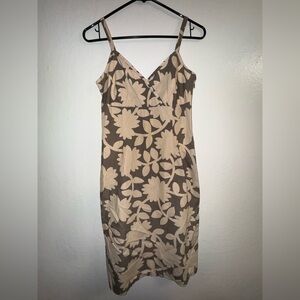 Floral Beige and Brown Dress
